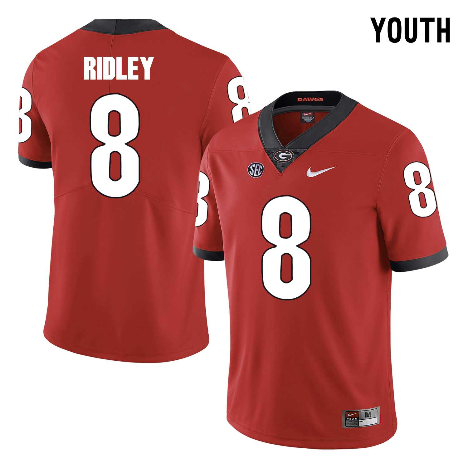 Georgia Bulldogs 8 Riley Ridley Red Youth College Football Jersey DingZhi